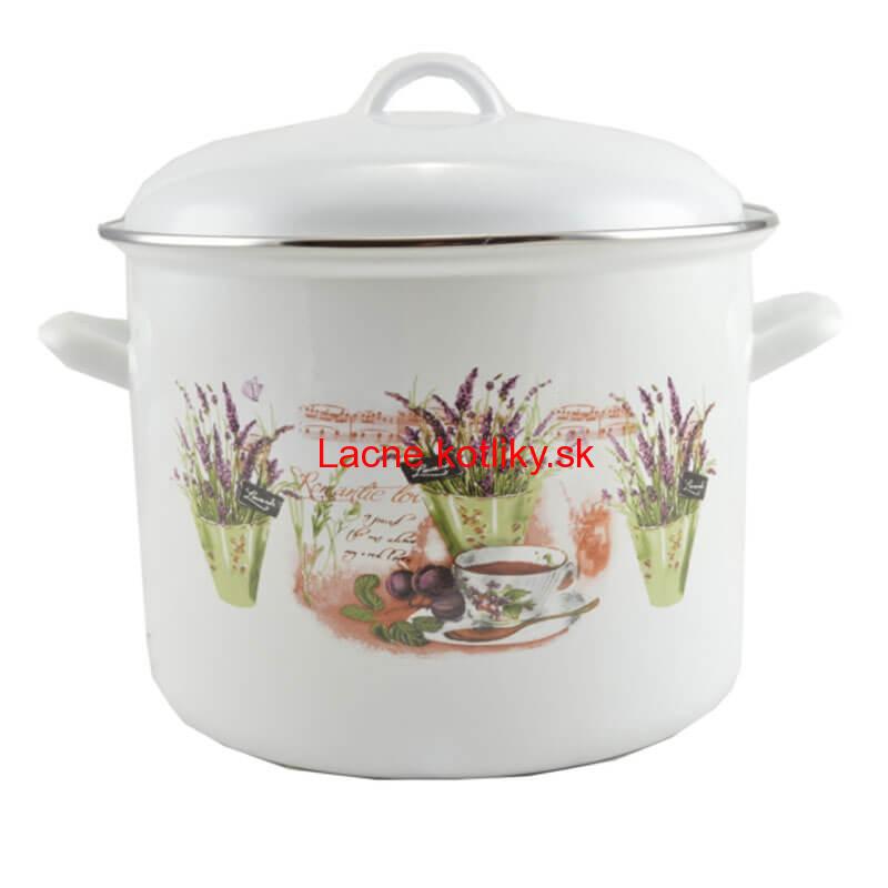 Smaltovaný hrniec s pokrievkou 8,6 L levanduľa