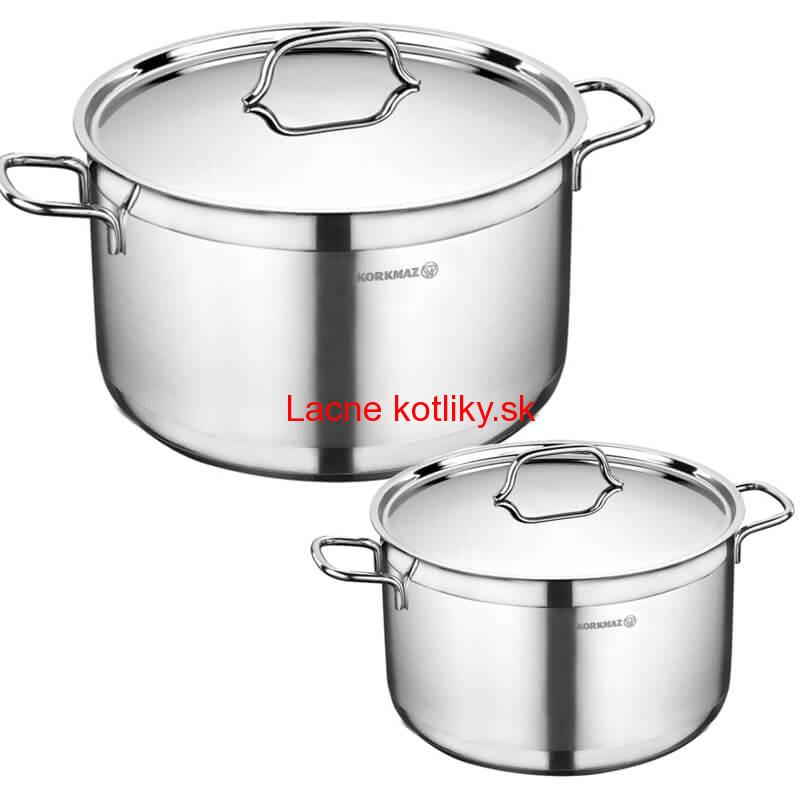 Sada nerezových hrncov s pokrievkou 2 ks 8,5 L, 11 L