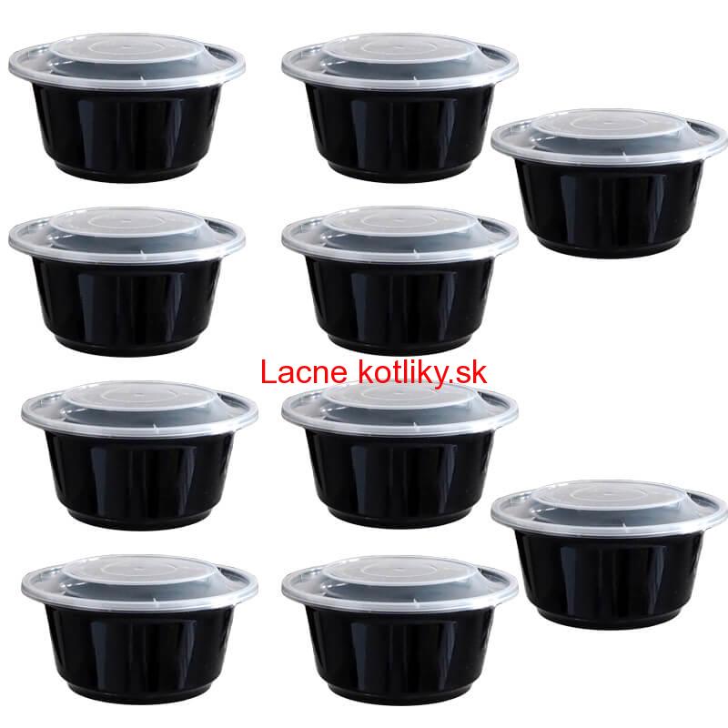 Plastové boxy (misky) na guláš + vrchnáky 1000 ml 10 ks