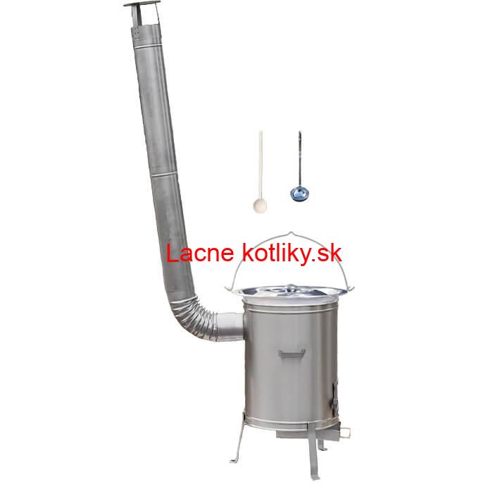 Antikorový kotlík 20 L (1,2 mm) + nerezová kotlina 42 cm + vareška a naberačka LUX