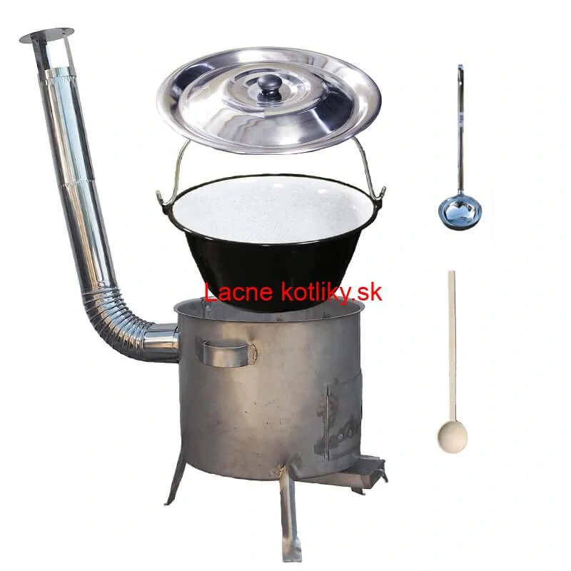 Smaltovaný kotlík 25 L (1,2 mm) + nerezová kotlina 45 cm (1,5 mm) STRONG CLASSIC