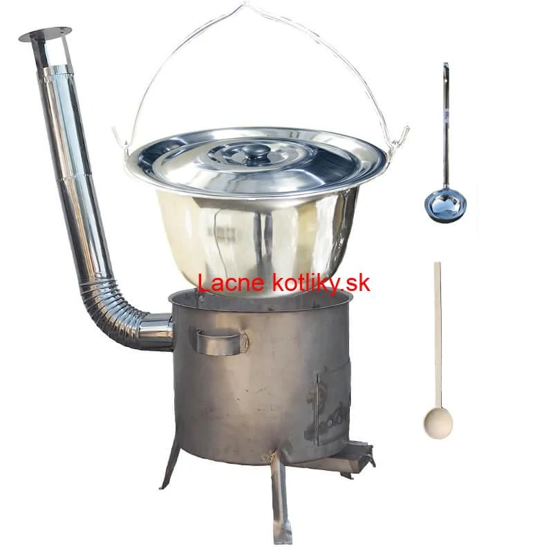 Nerezový kotlík 30 L (1,2 mm) INOX + nerezová kotlina 45 cm (1,5 mm) STRONG CLASSIC