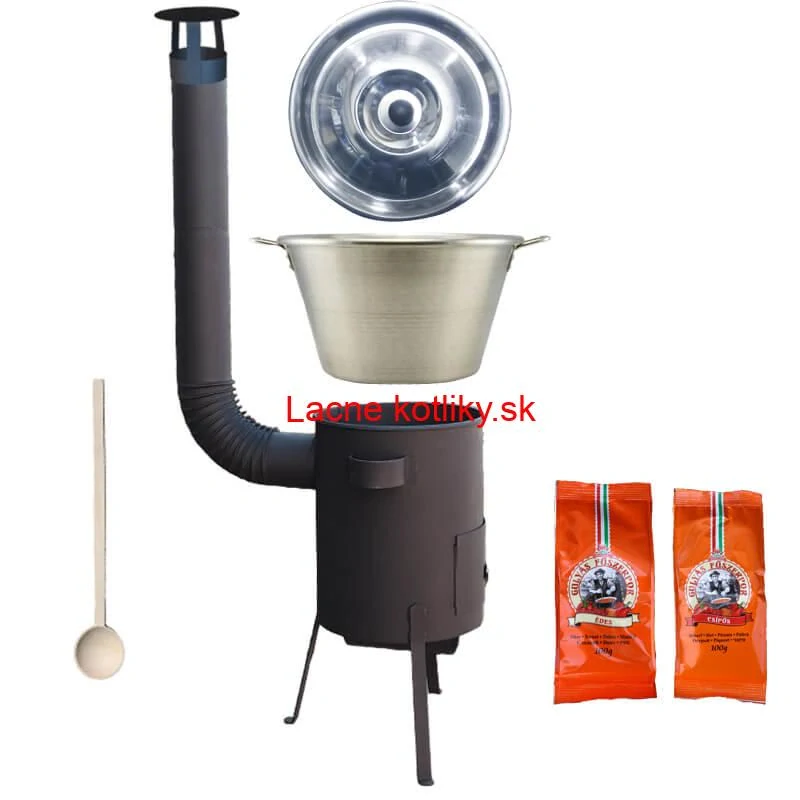 Nerezový kotol 40 L + žiaruvzdorná kotliny 45 cm PLUS 600 4 MM + paprikové korenie na guláš