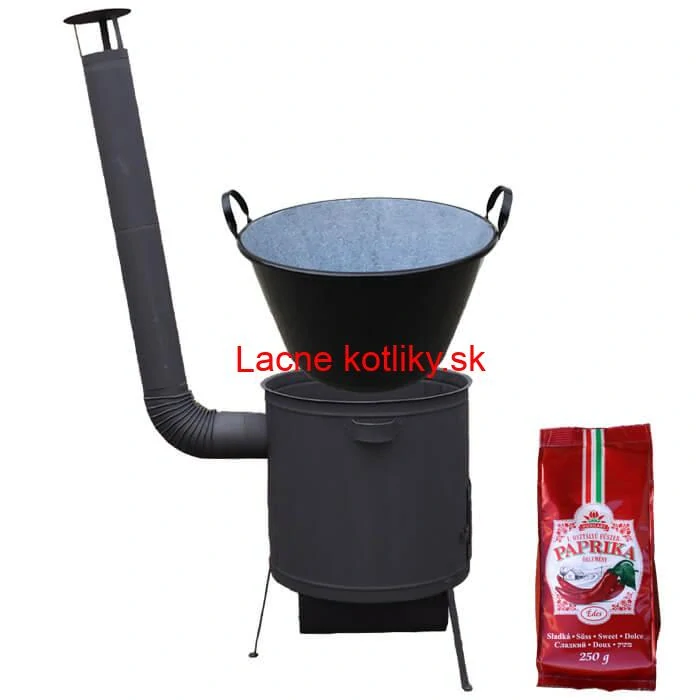 Zabíjačkový smaltovaný kotol 100 L, žiaruvzdorná kotlina 60 PLUS 600 4 MM + sladká paprika GURMÁN 250 g