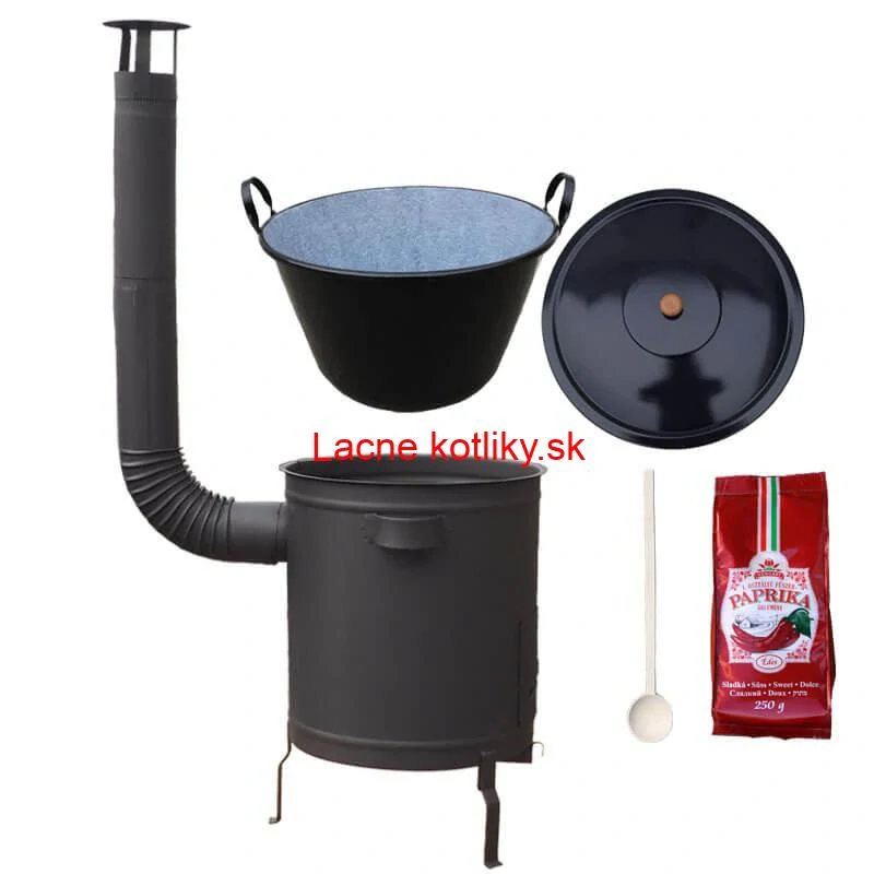 Smaltovaný kotol 60 L + hrubostenná kotlina 53 cm (2 mm) STRONG PLUS 600 + sladká paprika 250 g