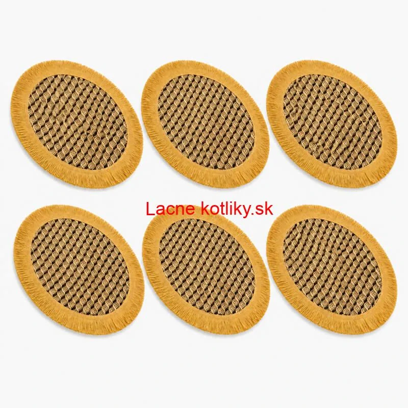 Prírodné podložky pod tanier so strapcami 37 cm, 6 ks