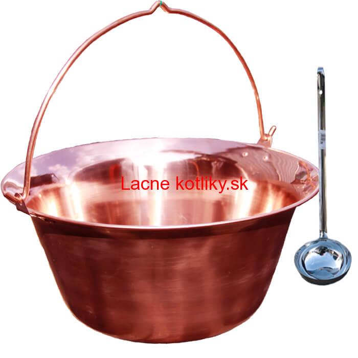 Medený kotlík 30 L + antikórová naberačka