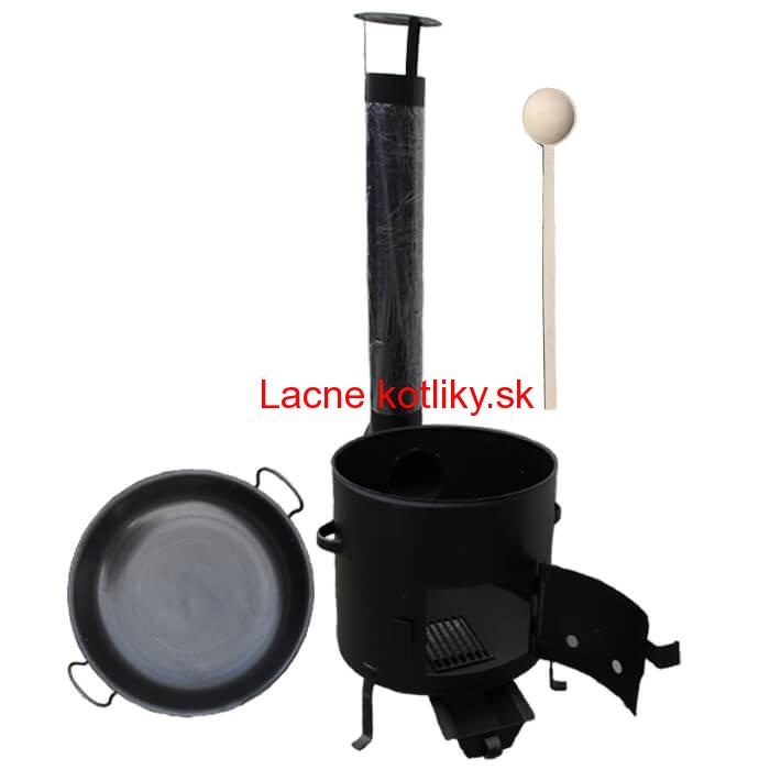 Železná panvica 46 cm na grilovanie + Kotlina 42 cm a vareška Garden Barbecue
