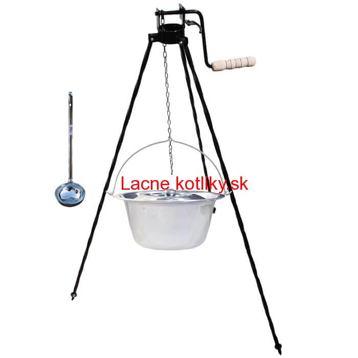 Antikorový kotlík 20 L (0,8 mm) + pokrievka + stojan s kladkou VAR