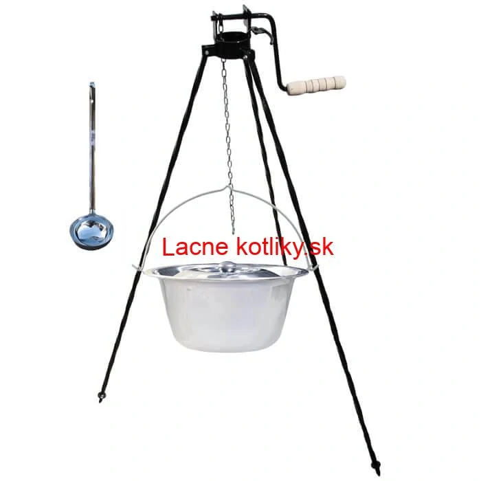 Antikorový kotlík 22 L (0,8 mm) + pokrievka + stojan s kladkou VAR