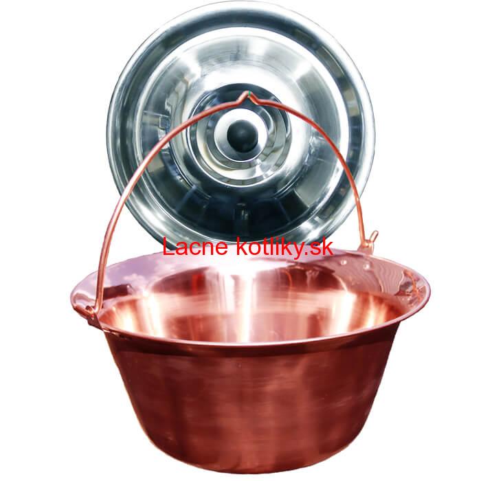Medený kotlík 30 L + antikorová pokrievka