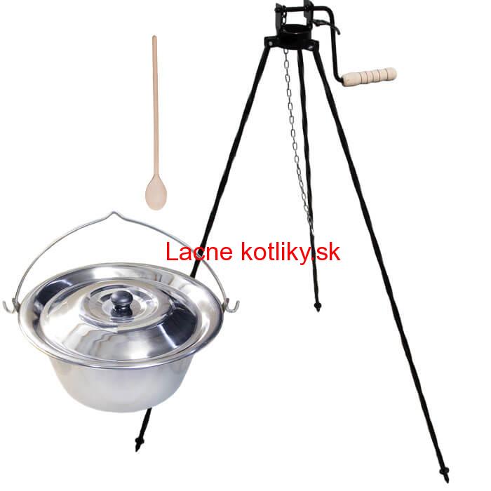 Antikorový kotlík 15 L (1,2 mm) + stojan s kladkou VAR