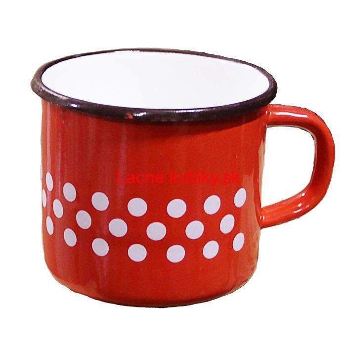 Smaltovaný hrnček 1 L (bodky)