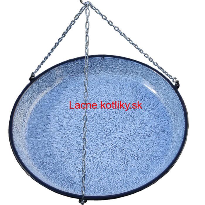 Smaltovaná grilovácia panvica s reťazou 45 cm
