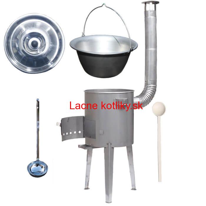 Nerezový kotlík 15 L (1,5 mm) + nerez. kotlina 36 cm LUXUS