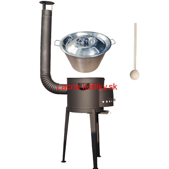 Nerezový kotol 40 L + vysoká kotlina 45 PLUS 600 (žiaruvzdorná farba)