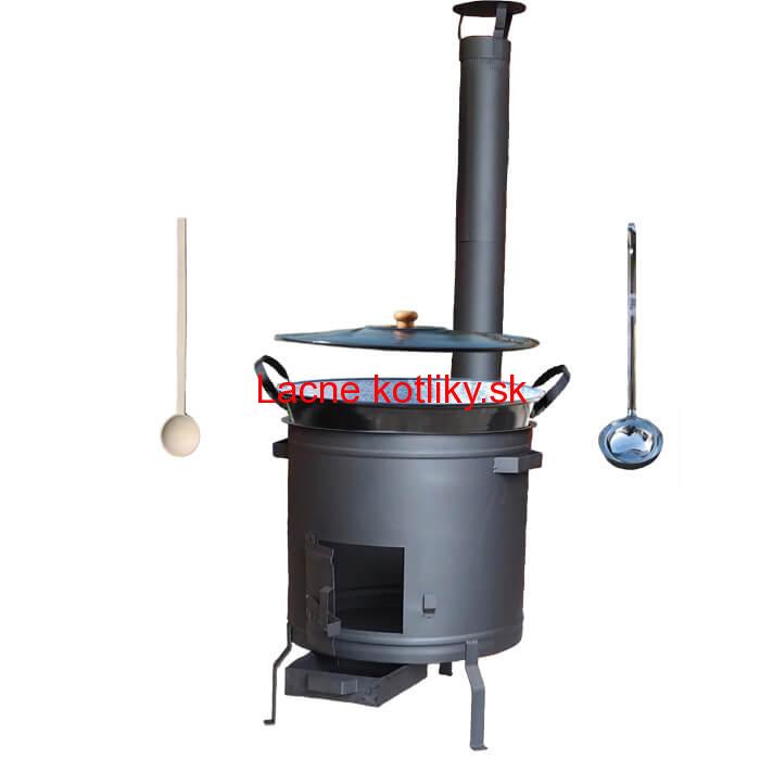 Smaltovaný kotol 70 L + žiaruvzdorná kotlina 53 cm PLUS 600