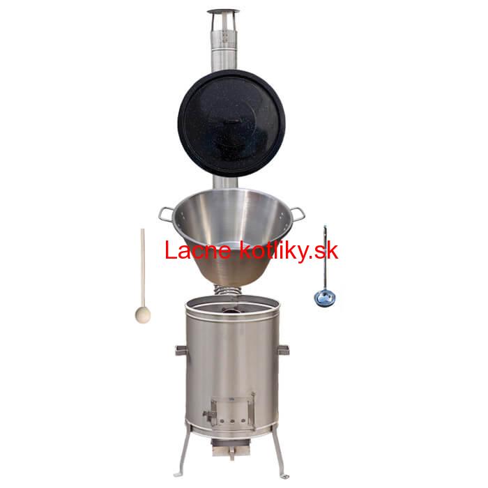 Nerezový kotol 40 L (1,2 mm) + nerezová kotlina 45 cm + vareška LUX
