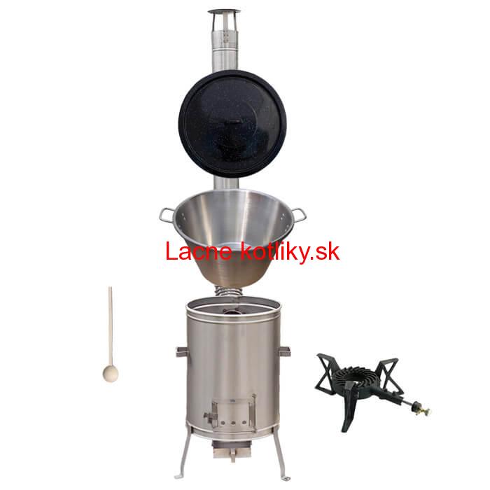 Nerezový kotol 40 L (1,2 mm) + nerezová kotlina 45 cm + horák LUX