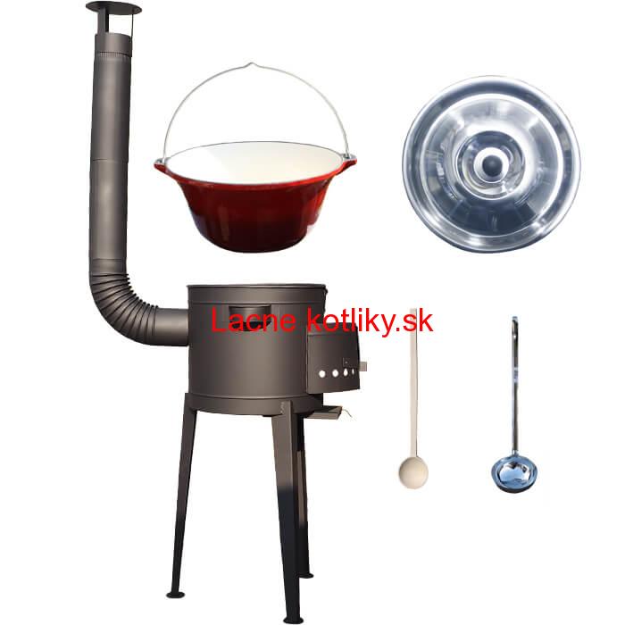 Liatinový kotlík so smaltovanou úpravou 16 L + vysoká kotlina 36 PLUS 600