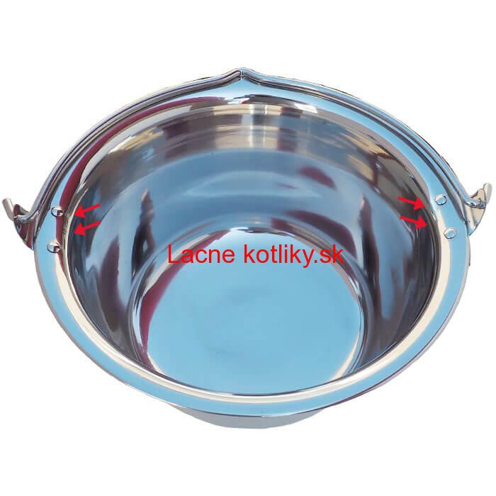 Antikorový kotlík 15 L (0,8 mm) s nitmi