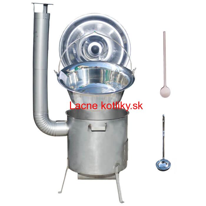 Nerezový kotlík 15 L (1,2 mm) INOX, zosilnená vysoká nerezová kotlina 36 cm KOMFORT