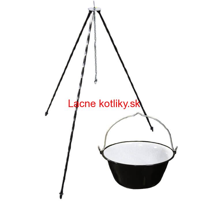 Smaltovaný kotlík 13 L + trojnožka 1,2 m