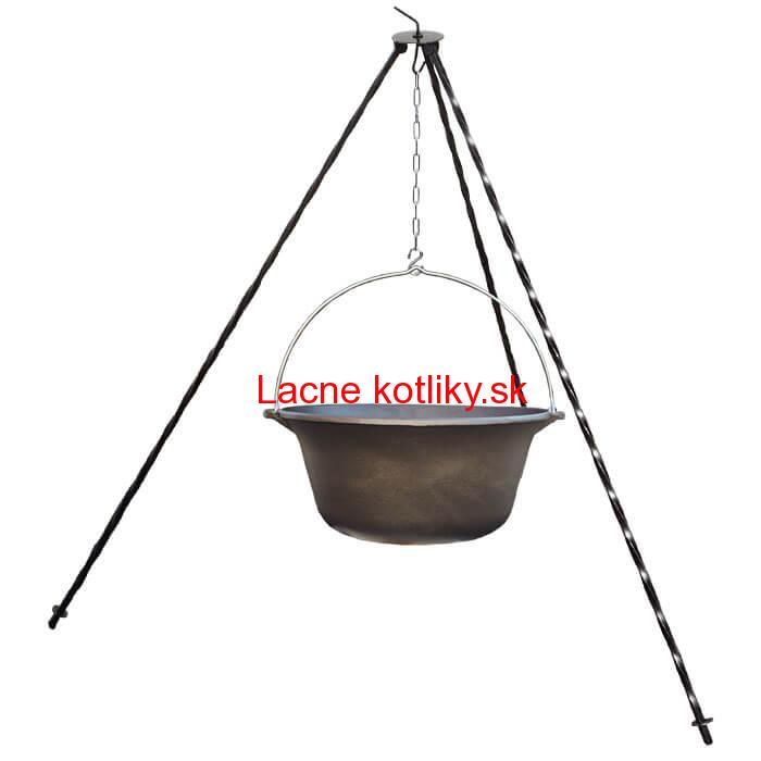 Liatinový kotlík 10,8 L + trojnožka 1,2 m