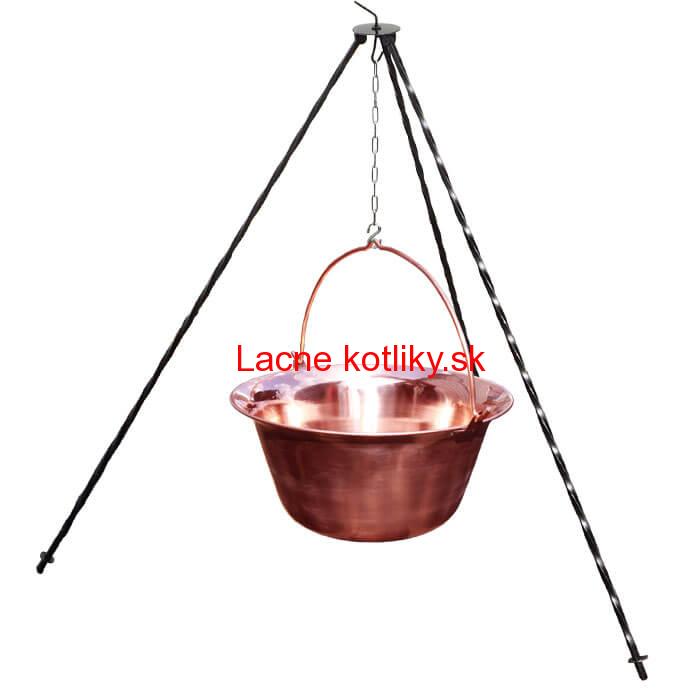 Medený kotlík 6 L (1,2 mm) + trojnožka 1 m