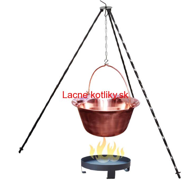 Medený kotlík 20 L (1,2 mm) + trojnožka 1,2 m + ohnisko 36 cm