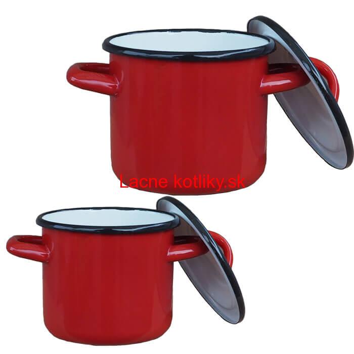 Smaltované hrnce s pokrievkami 1 L + 3 L Classic