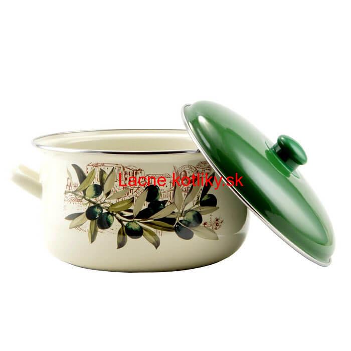 Smaltovaný kastról s pokrievkou 1,8 L OLIVA