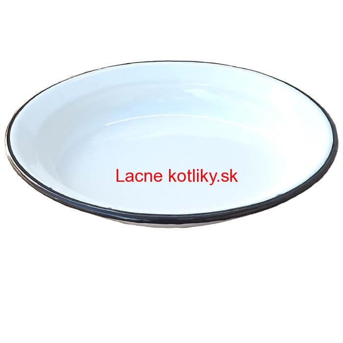 Smaltovaný hlboký tanier 28 cm Biely