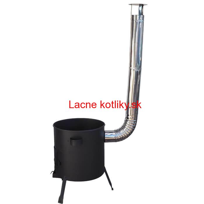 Kotlina 42 cm (1 mm) s žiaruvzdornou farbou PLUS 600 + nerezový dymovod