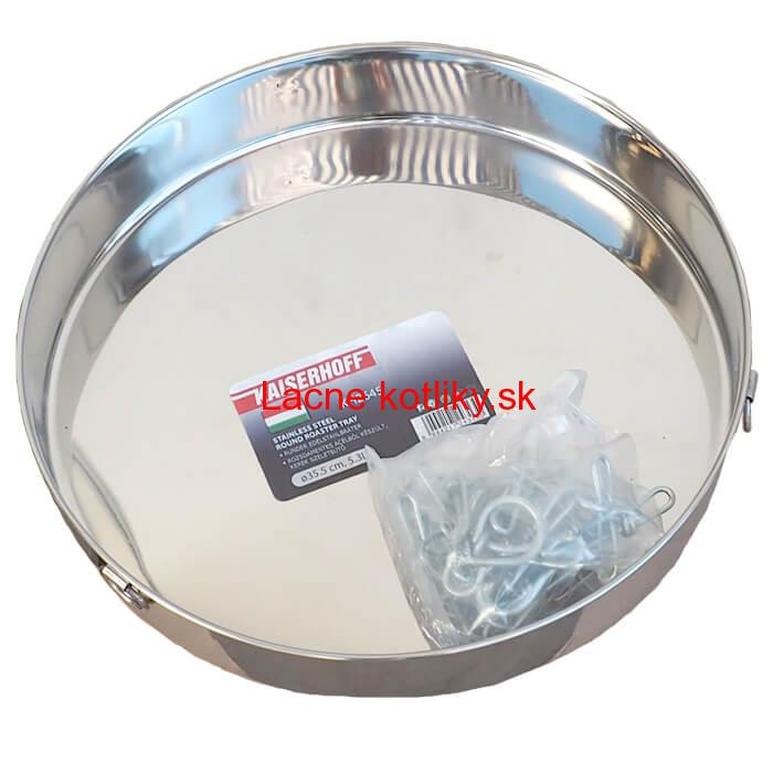 Nerezová panvica s retiazkou na grilovanie 36 cm INOX