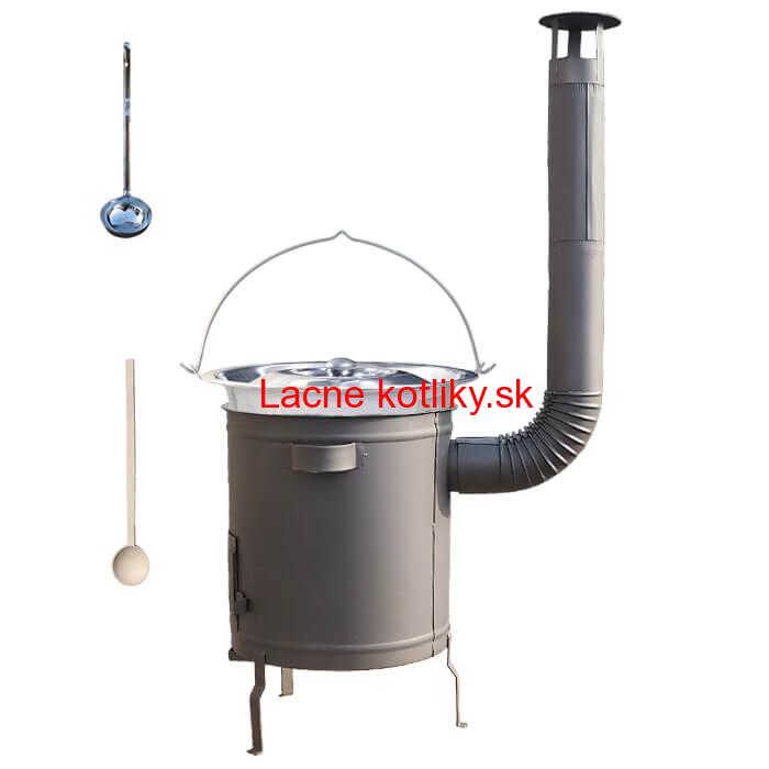 Nerezový kotlík 14 L (0,8 mm) + hrubostenná (1,5 mm) a žiaruvzdorná kotlina 36 PLUS 600