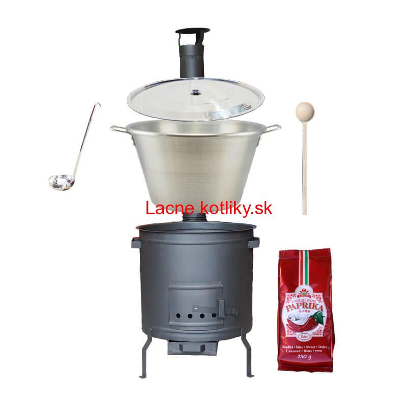 Nerezový kotol 70 L + žiaruvzdorná kotlina 56 cm PLUS 600 + Sladká paprika GURMÁN 250 g BIG PARTY