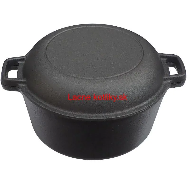 Liatinový hrniec s pokrievkou 2 v 1
