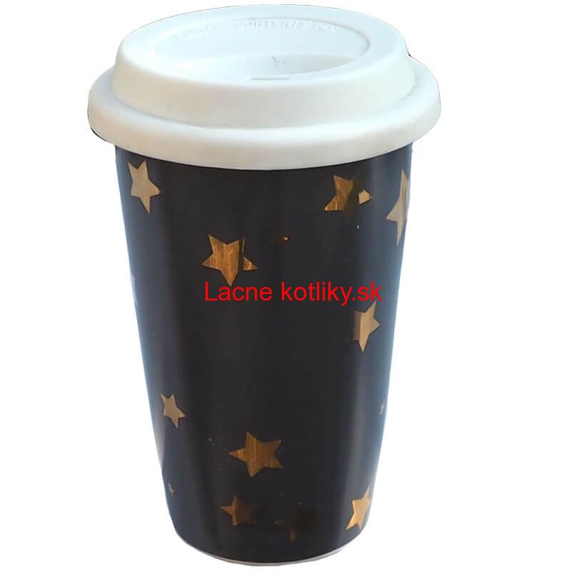 Keramický hrnček s vrchnákom - hnedý VIANOCE