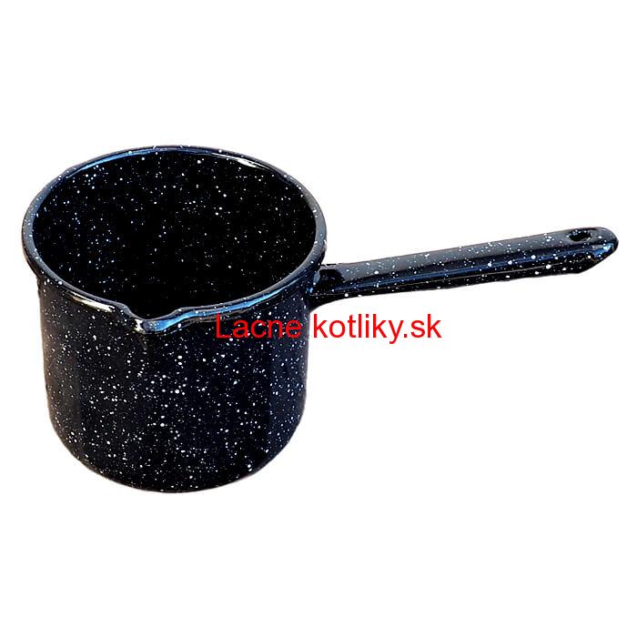 Smaltovaný hrnček s rúčkou 0,6 L – Čierny