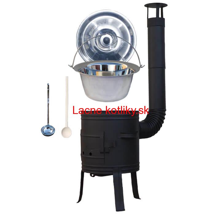 Nerezový kotlík 10 L (1,2 mm) INOX + žiaruvzdorná kotlina 33 cm PLUS 700