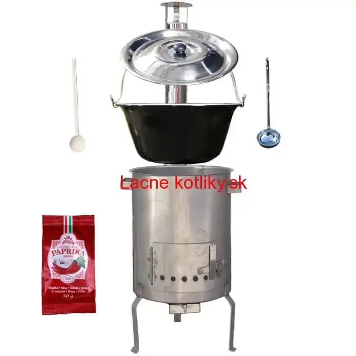 Smaltovaný kotlík 30 L (1,2 mm) + nerezová kotlina (1,5 mm) 45 cm STRONG EXCLUSIVE