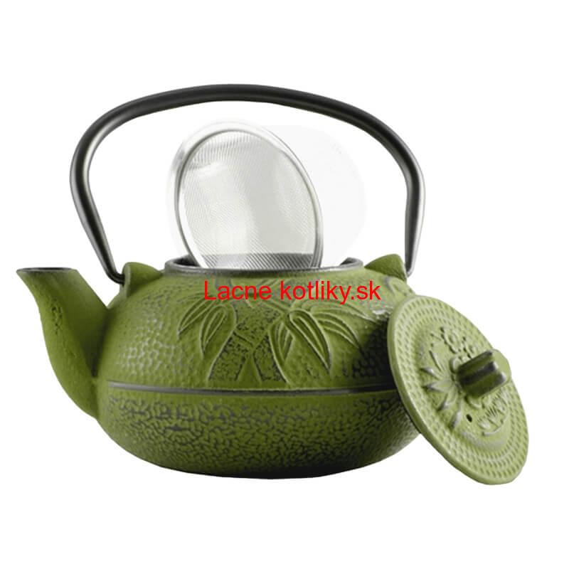 Liatinový čajník 600 ml zelený