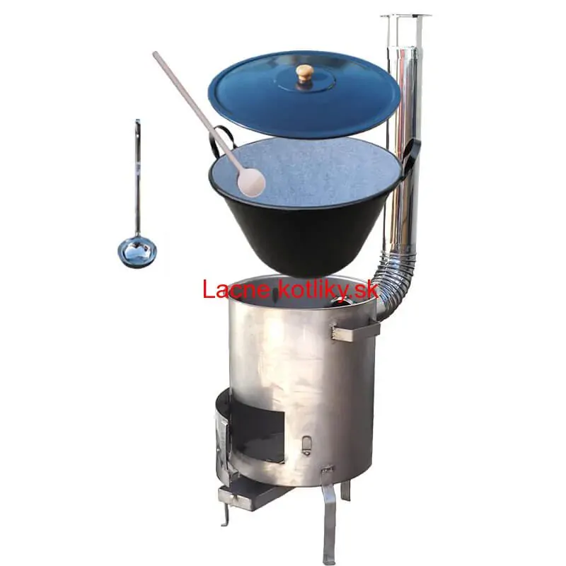 Zabíjačkový smaltovaný kotol 70 L + nerezová kotlina 1,5 mm 53 cm STRONG EXCLUSIVE