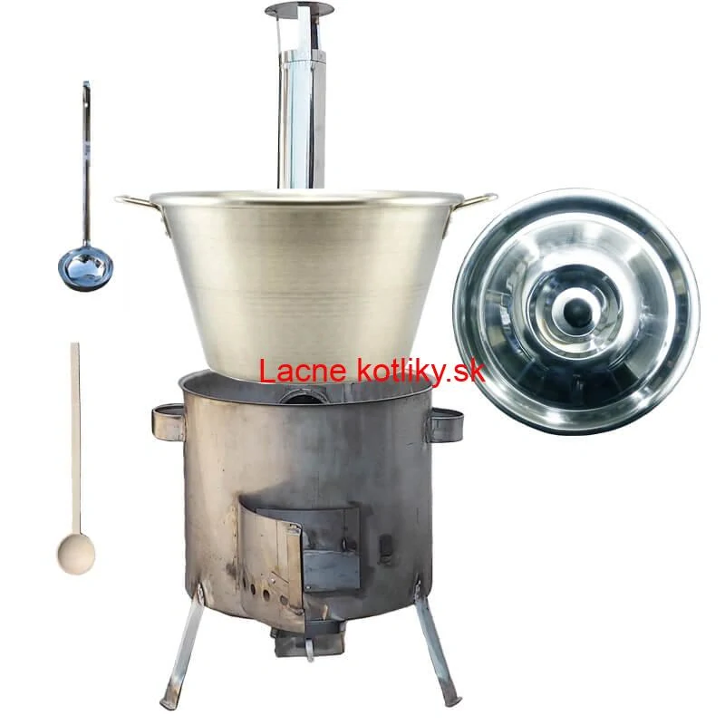 Nerezový kotol 40 L (1,2 mm) INOX + nerezová kotlina 45 cm (1,5 mm) STRONG CLASSIC