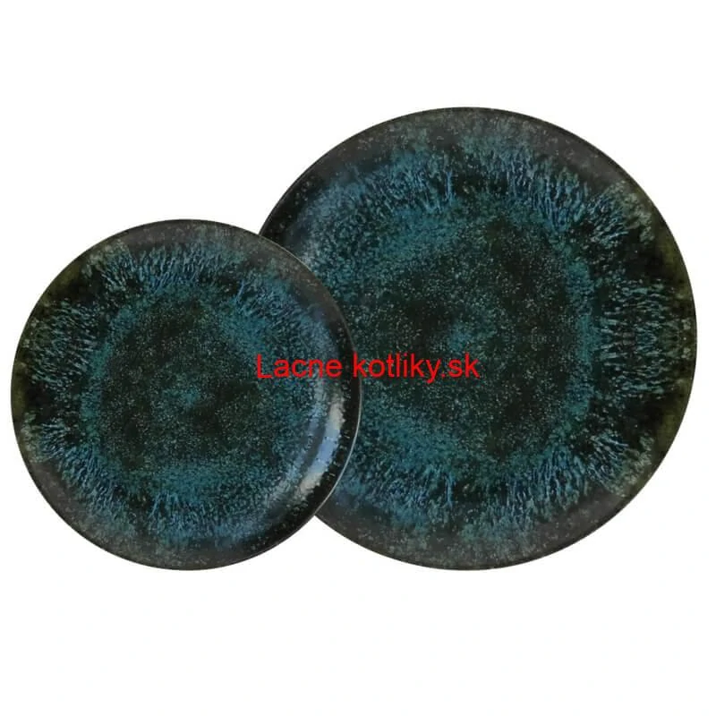 Súprava keramických tanierov 18 ks BLACK