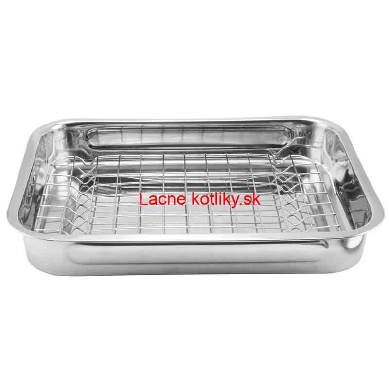 Nerezový rošt na pekáč na grilovanie a pečenie 39 x 25 cm