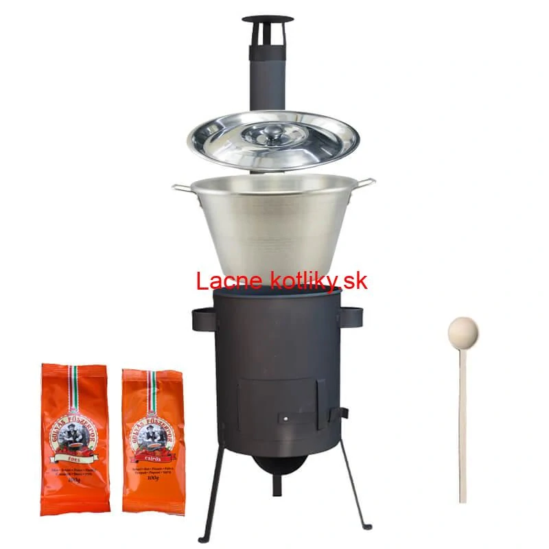 Nerezový kotol 40 L + žiaruvzdorná kotliny 45 cm PLUS 600 4 MM + paprikové korenie na guláš