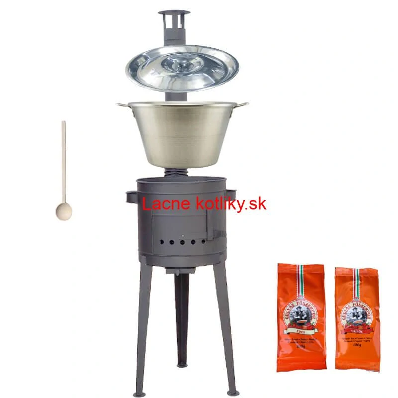 Nerezový kotol 40 L + vysoká kotlina 47 cm (1,5 mm) HODO Plus 600 + paprikové korenie na guláš