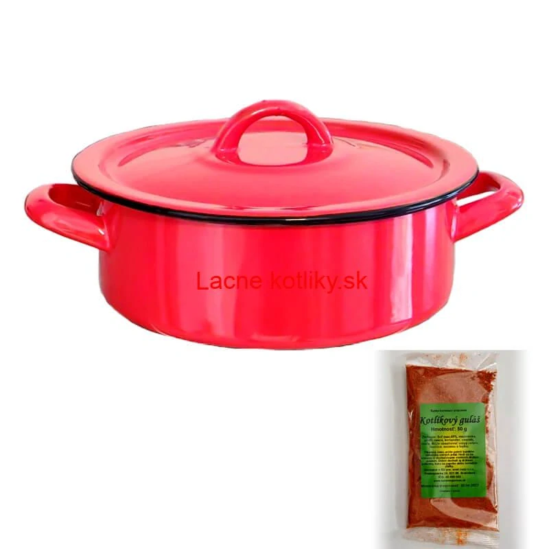 Smaltovaný kastról s pokrievkou COMBI 25 l + korenie na kotlíkový guláš 50 g